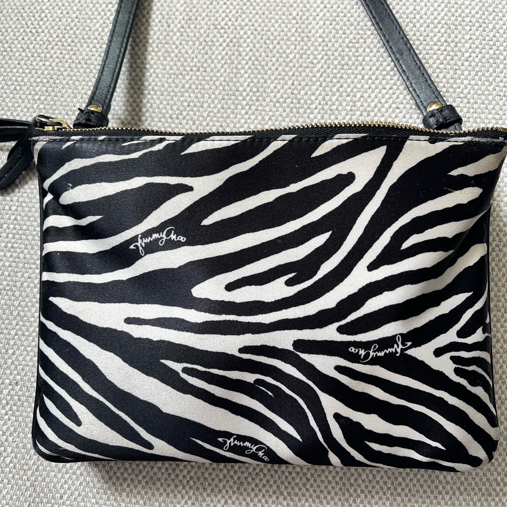 Jimmy Choo Black and White Zebra Crossbody Bag used - Picture 12 of 13